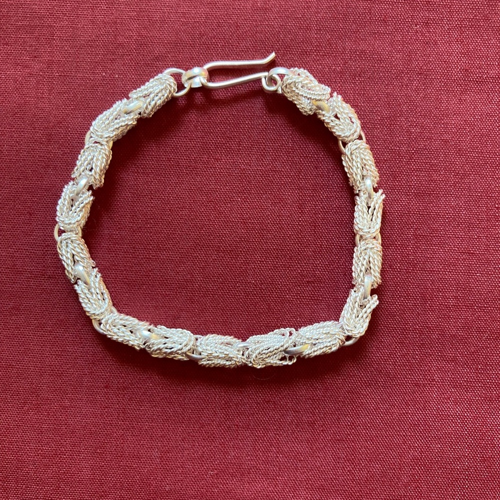 Unique “braided” Silver Bracelet NWOT